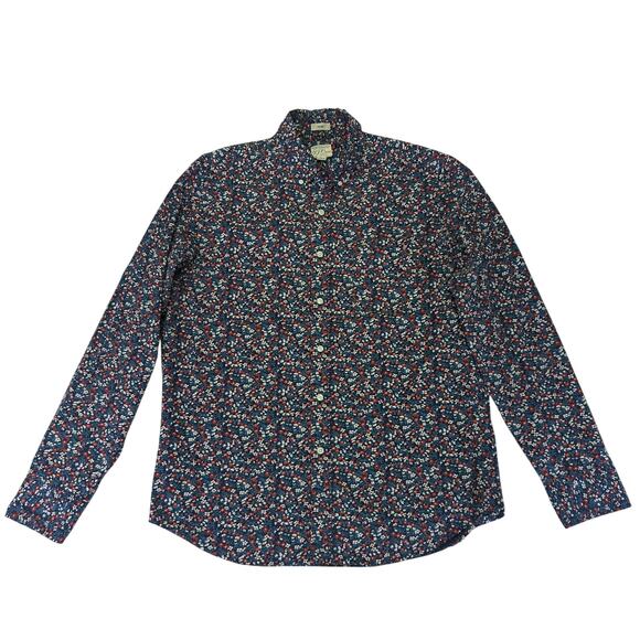 J.Crew Slim Fit Secret Wash Stretch Long Sleeve Button-down Shirt Floral Large - Picture 1 of 9